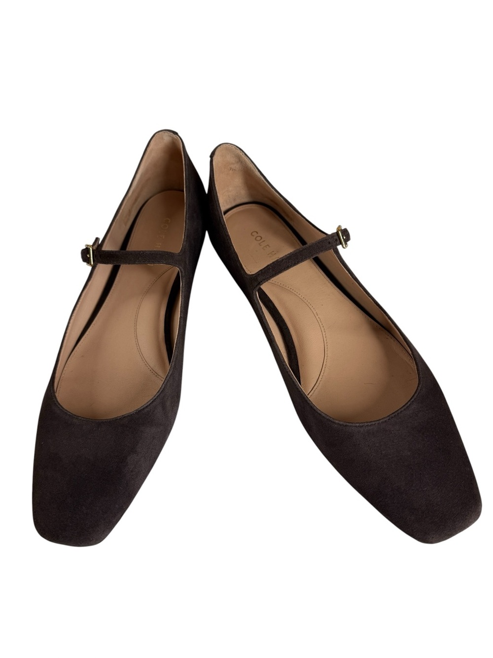 Cole Haan Bridget Mary Jane Ballet Flats Brown Suede Grand 360 Size 9.5B